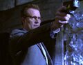 ...afterwards Noah uses a taser to render Mark Spatney unconscious as Tracy tries to remove him from the cocoon. (Eris Quod Sum)