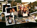 The diner displays a bulletin board of photographs, including one from Charlie's birthday party.