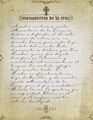 A manuscript from Monasterio de la Cruz notes Drucker's departure to Argentina...