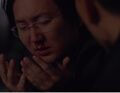 Hiro suffers a nosebleed when trying to stop time at Building 26. (I Am Sylar)