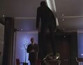 Arthur passively suspends Sylar in the air using telekinesis. (Eris Quod Sum)