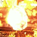 An overhead view of the explosion is seen in Peter's vision.