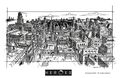 New York City in the Explosion Future, as seen from Charles Deveaux's rooftop (Five Years Gone)