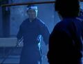 Kaito trains Hiro in the way of the sword.