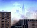 The explosion in Peter's vision rips through the city.