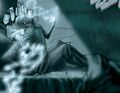 The patient emits absorbed electricity.