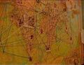 Sylar created a more complete version of the map in his apartment in Queens.