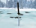 Sword Saint explains the legend that Kensei retrieved his sword from a field of ice.