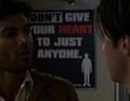 The subway contains a poster with the words "Don't give your heart to just anyone." (Collision)