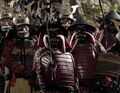 In 1671, Adam defeats ninety angry ronin. (Kindred)