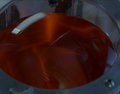 The nearly completed formula resides in a vat in the Pinehearst laboratory...