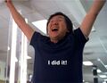 Hiro gets excited that he has rediscovered his ability to stop time...