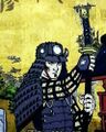 Takezo Kensei is depicted on a tapestry at the Museum of Natural History.
