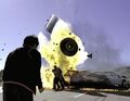 Hiro stops time to save D.L. Hawkins and an unnamed passenger from a car explosion. (Nothing to Hide)