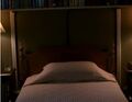 The bed area is neat and tidy.
