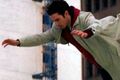 In an attempt to fly, Peter jumps off a New York City building.