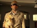 Sylar lies to Mrs. Bennet about saving the Pomeranian.