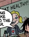 A poster at Betty's high school links healthy eating with the heart. (Betty, Part 1)